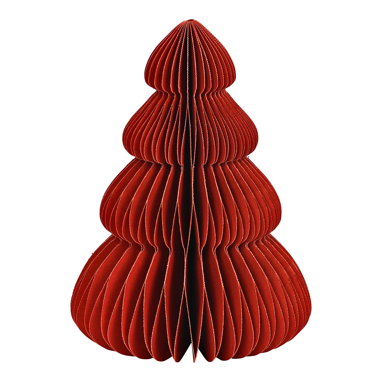 Albero di Natale a nido d'ape in carta/cartone, rosso (L/H/D) 10x15x10cm Papier, Kissen, Dekoration für Zuhause, Kunst
