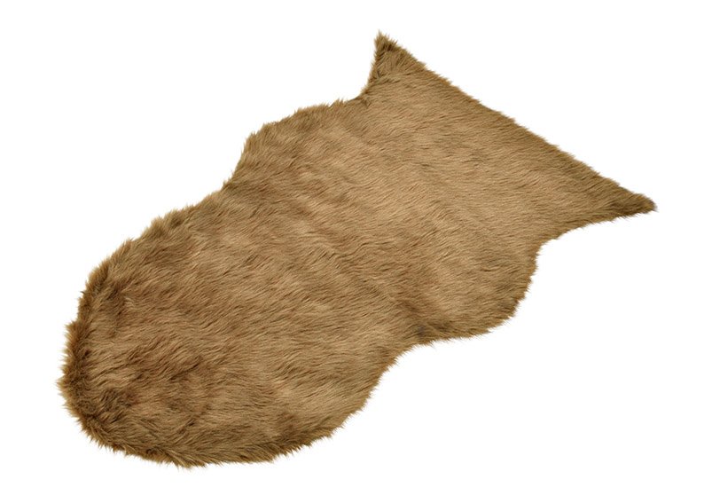 Faux fur polyester brown (W/H) 90x60cm