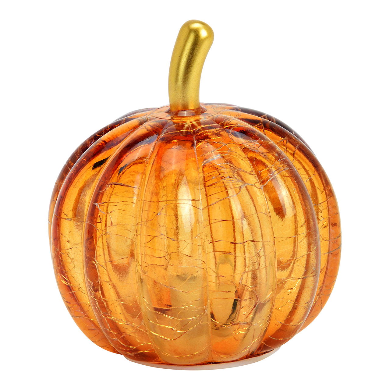 Kürbis mit 5er LED und 6/18 Timer (exkl. 3xLR44) aus Glas, Braun (B/H/T) 7x9x7cm Kürbis mit 5er LED und 6/18 Timer (exkl. 3xLR44) aus Glas, Braun (B/H/T) 7x9x7cm