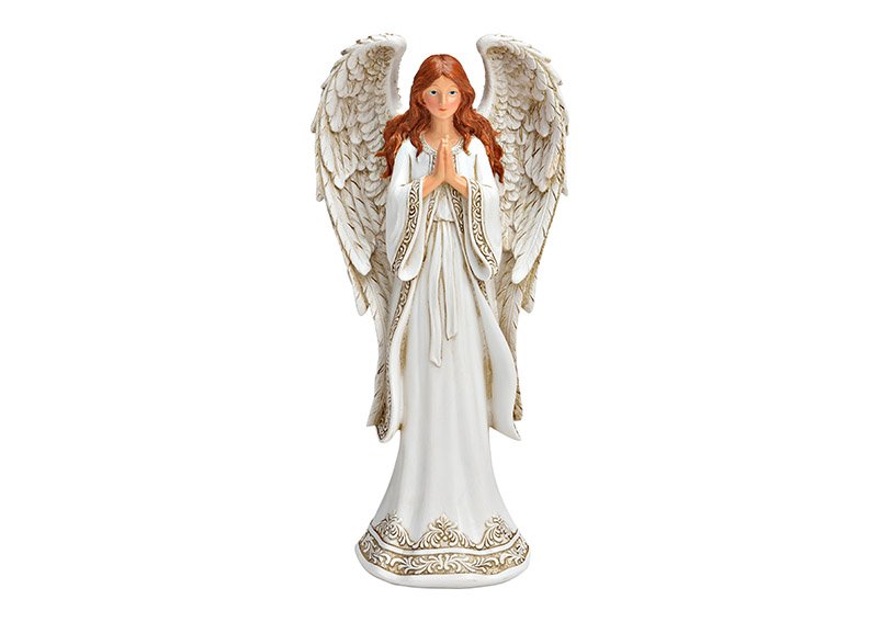 Angel made of poly white (W/H/D) 11x23x7cm