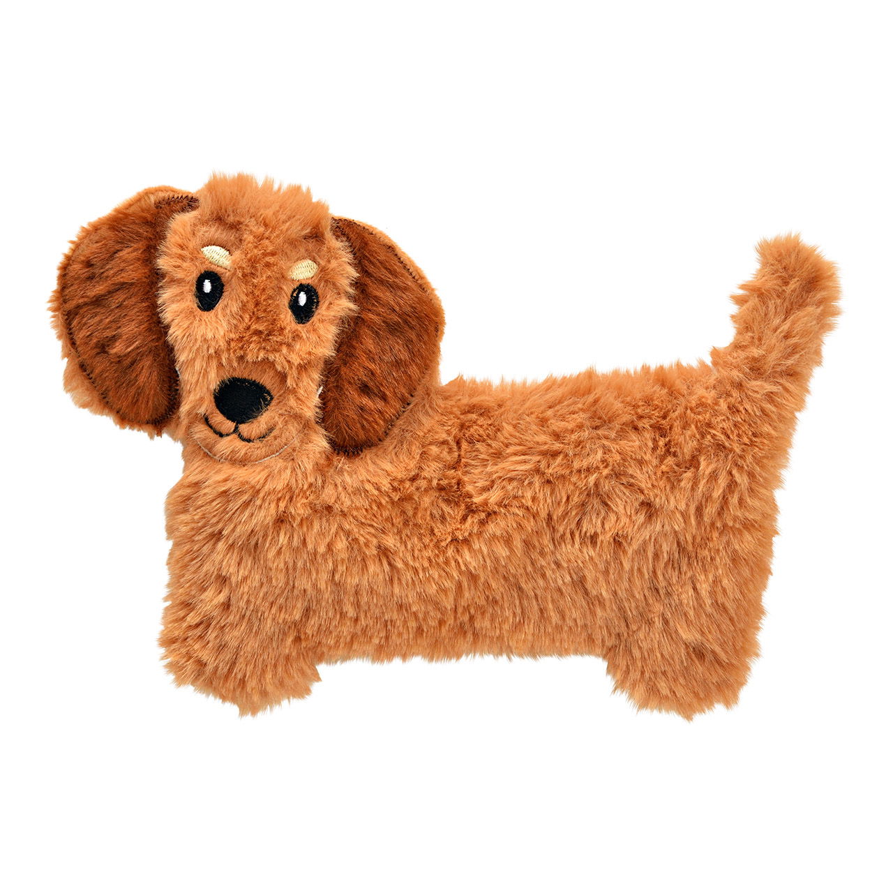 Kersenpitkussen hond van polyester/polush, bruin (B/H/D) 22x15x3cm