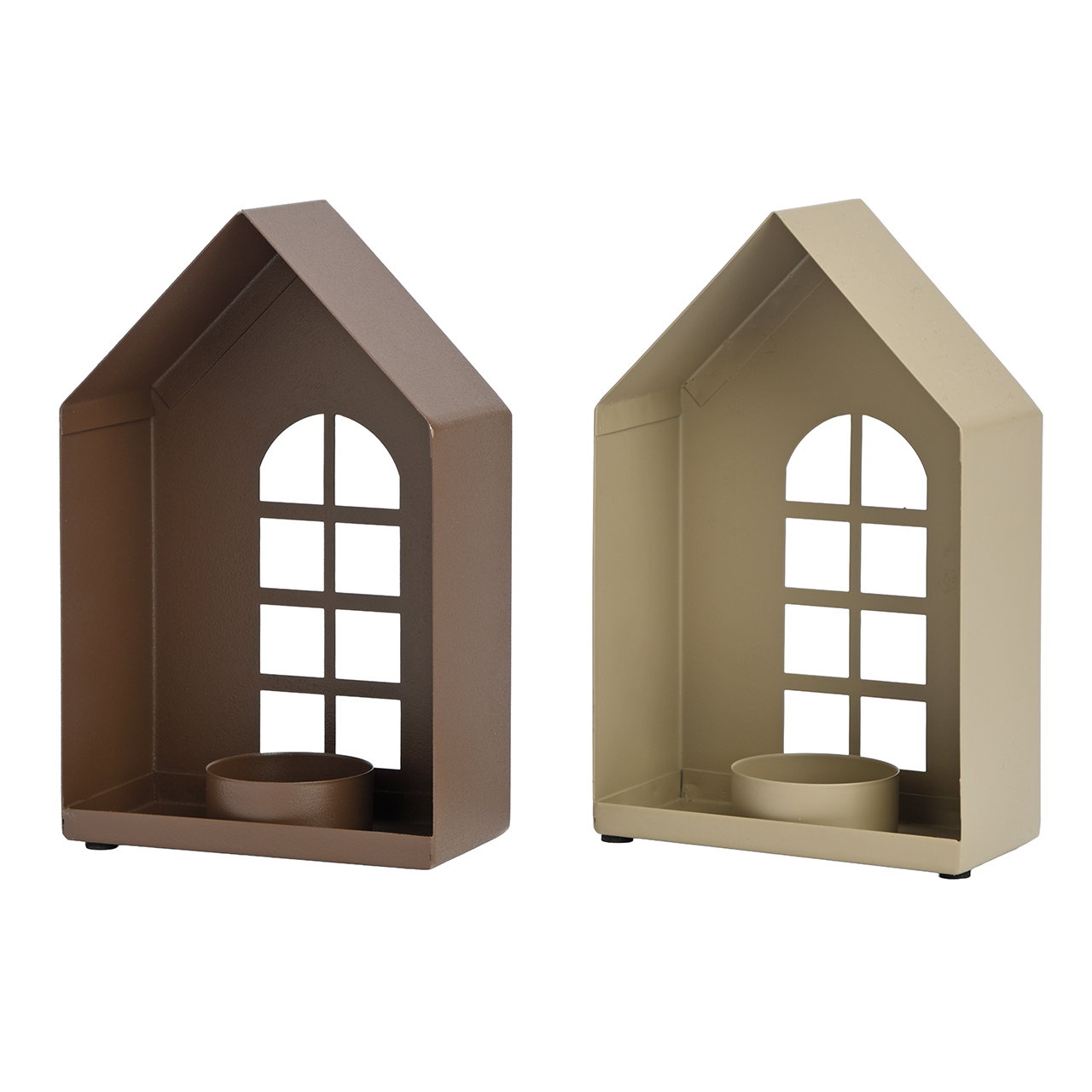hausförmige guía, miniature lantern, fenster-ausschnitt, brauncreme, wohnkultur