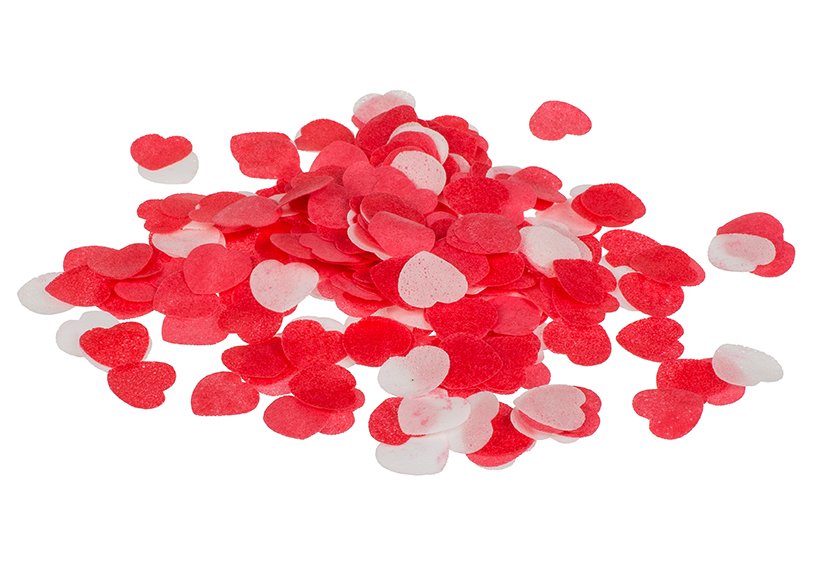 Bad confetti hartjes ca 20g in plastic doosje 15 stuks in display