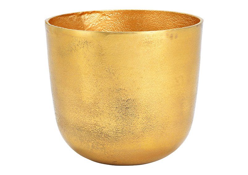 Metal bowl gold (W/H/D) 19x17x19cm