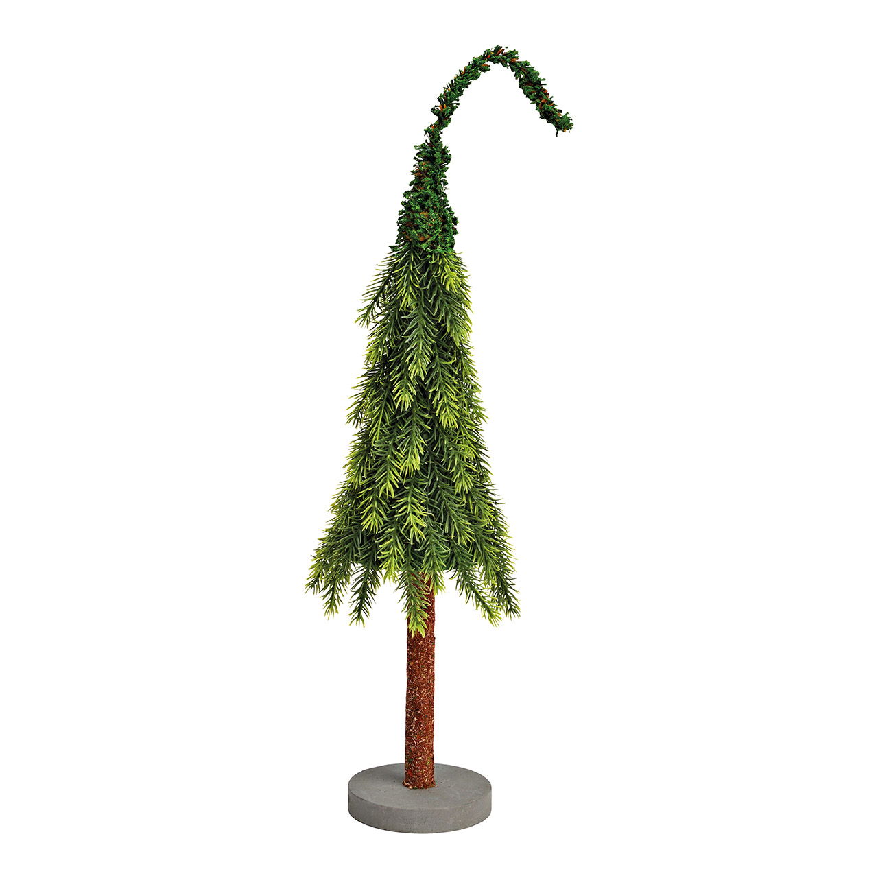 Petit sapin sur pied MDF en plastique vert (H) 50cm