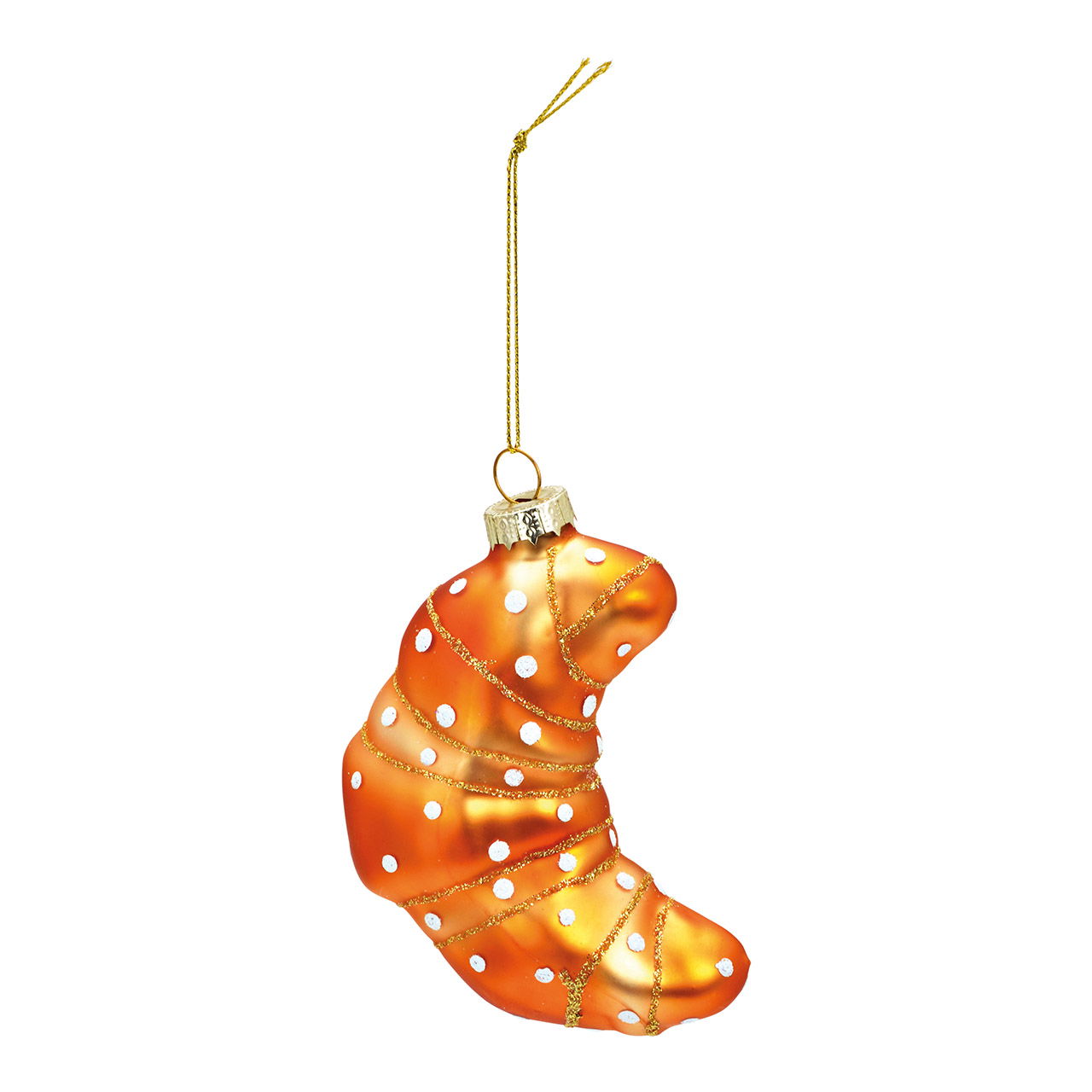 Croissant de Noël en verre Marron (L/H/P) 8x11x4cm