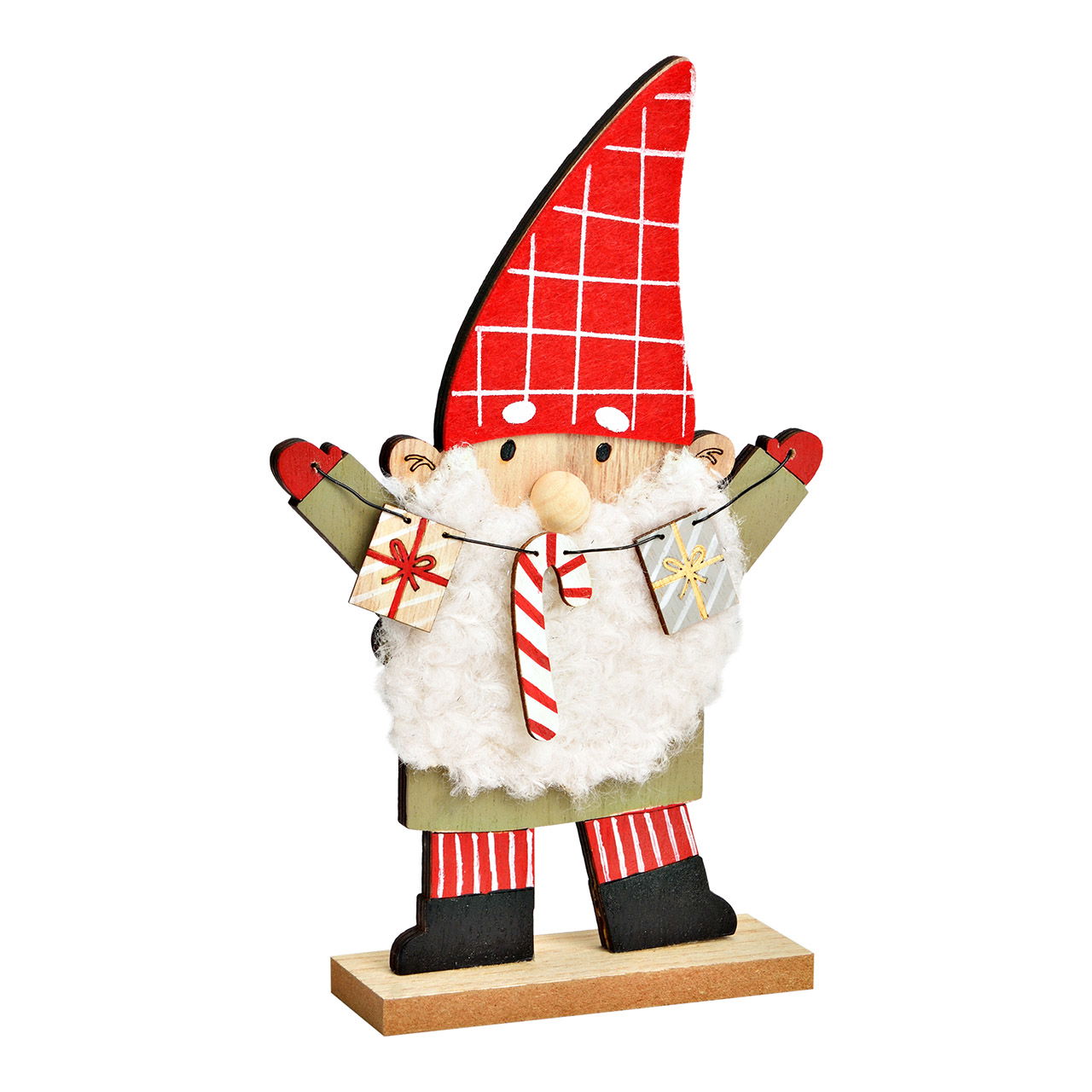 Santa Claus made of wood, red (W/H/D) 13x22x4cm