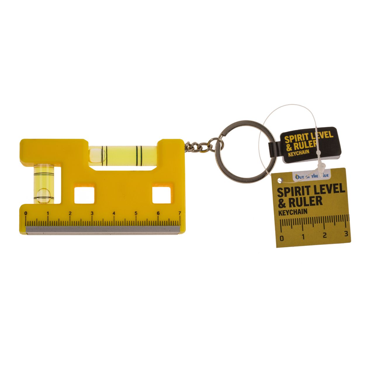 Porte-clés en métal, niveau à bulle et règle, avec aimant, 10 x 4,6 x 2 cm, 3 couleurs assorties, 24 pièces dans un présentoir Schlüsselanhänger, Wasserwaage, Spirit Level, Magnet, Set