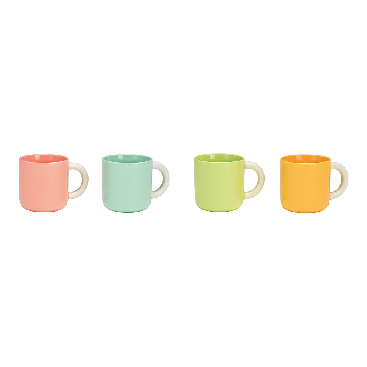 Gobelet en porcelaine multicolore 4 compartiments, (L/H/P) 12x9x8cm 340ml