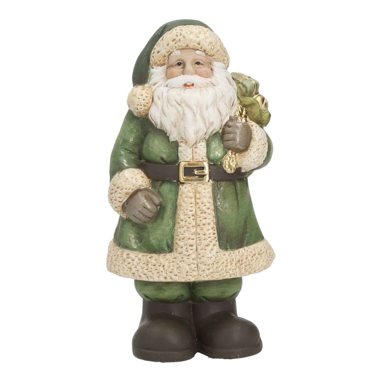 Santa Claus made of poly green (W/H/D) 12x23x10cm Figur, Baby, Person