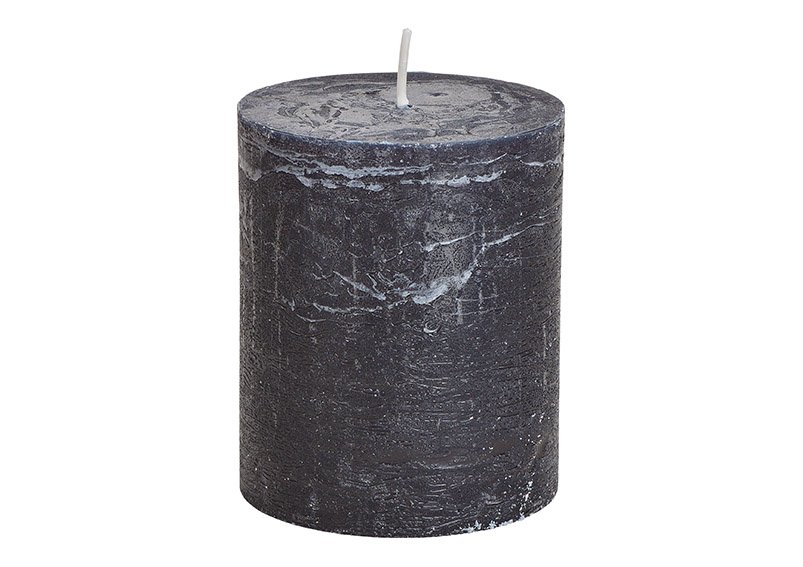 Candle 10x12x10cm made of wax, black