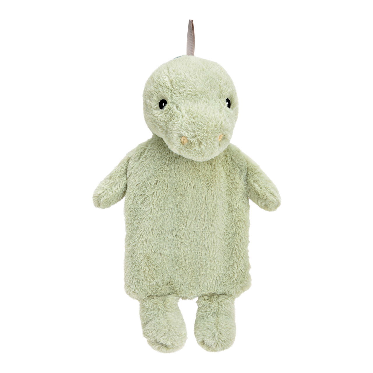 Hot water bottle Dino made of plastic/plush, mint green 0.7L (W/H/D) 27x40x12cm