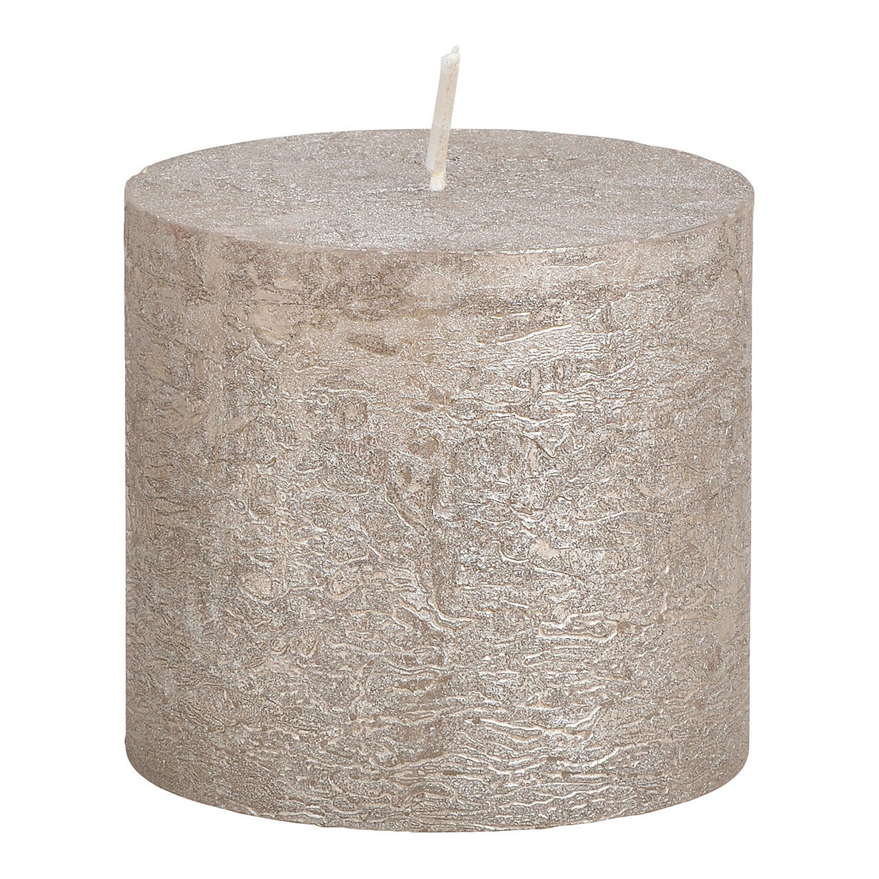 Candle shimmer finish, wax, grey (W/H/D) 10x9x10cm