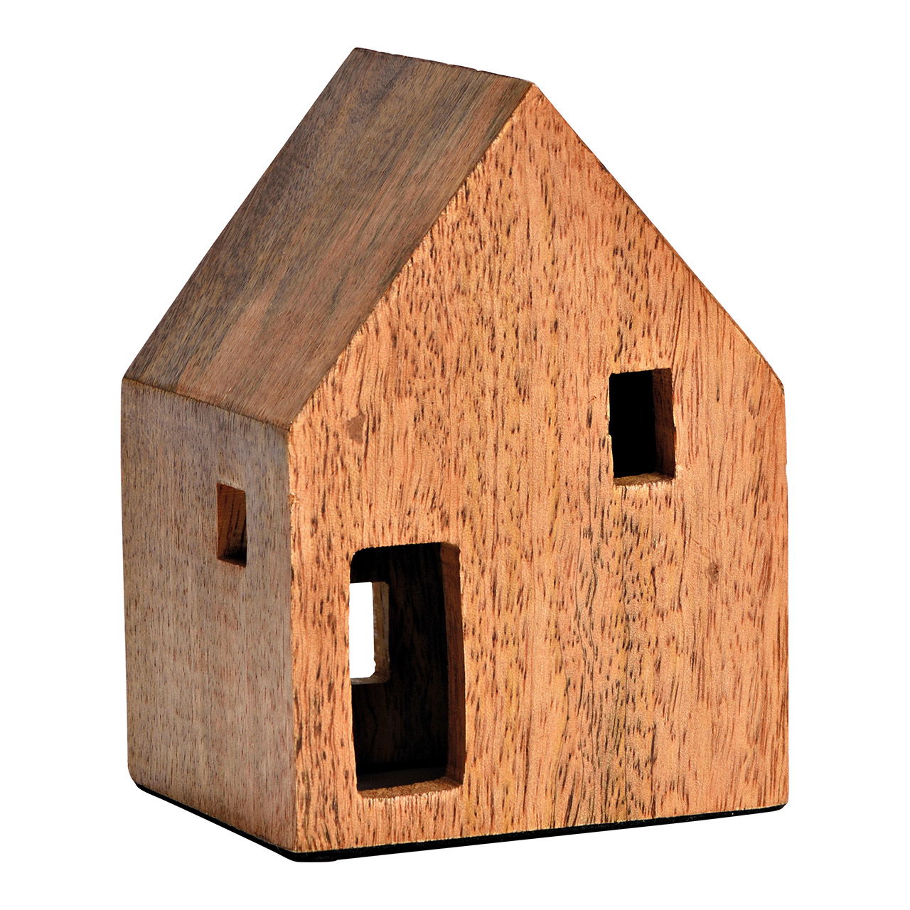Maison en bois de manguier marron (L/H/P) 9x12x8cm Maison en bois de manguier marron (L/H/P) 9x12x8cm