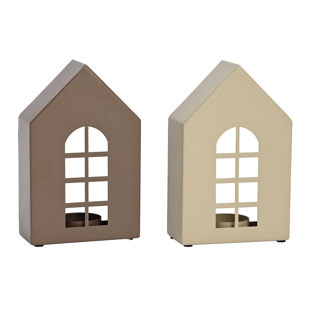 hausförmige guía, miniature lantern, fenster-ausschnitt, brauncreme, wohnkultur