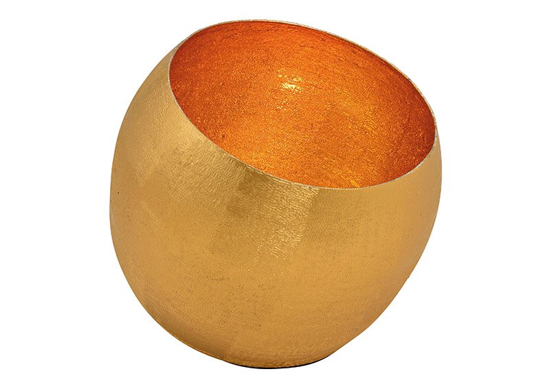 Windlicht aus Metall Gold (B/H/T) 20x19x20cm