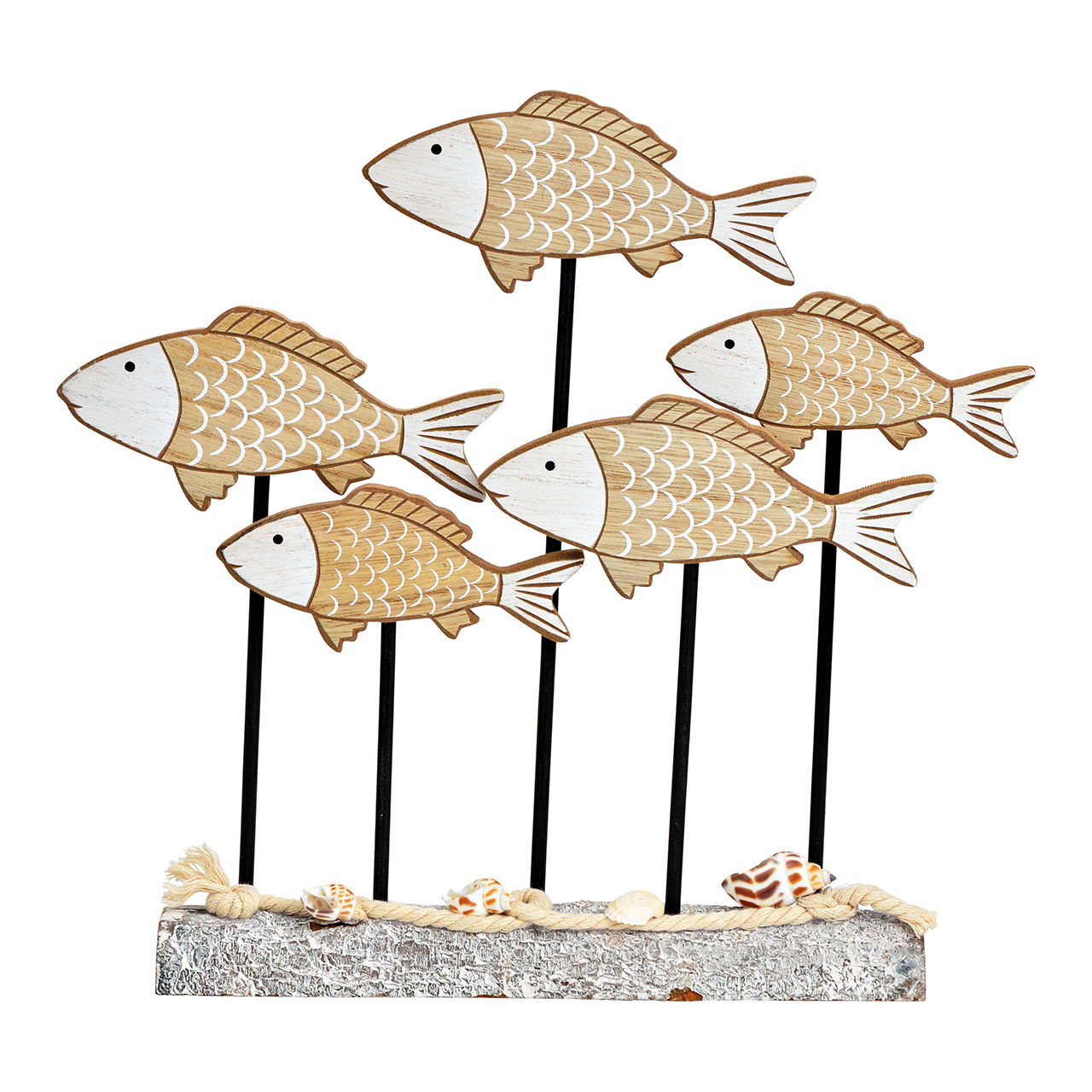 Présentoir poissons en bois naturel (L/H/P) 30x29x5cm