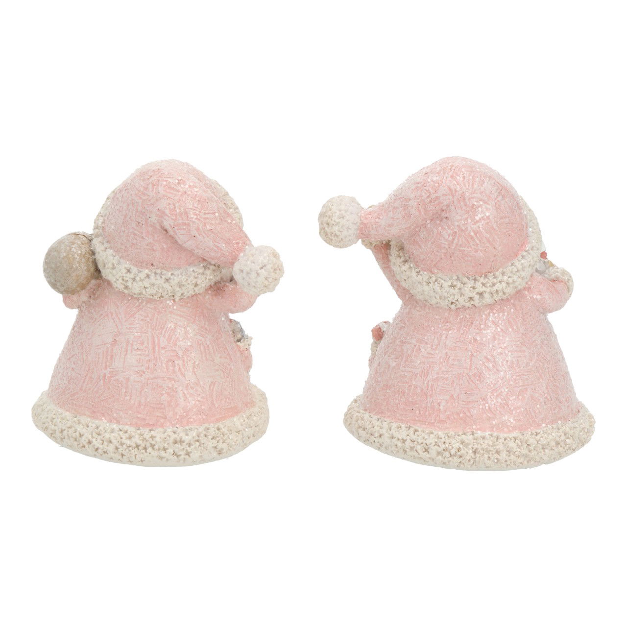 Santa Claus with gift made of poly pink/pink 2 assorted (W/H/D) 6x7x5cm Figur, Puppe, Spielzeug