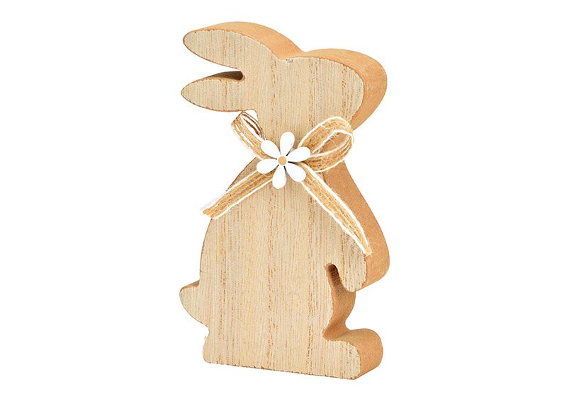 Bunny from wood natural (W/H/D) 7x12x2cm