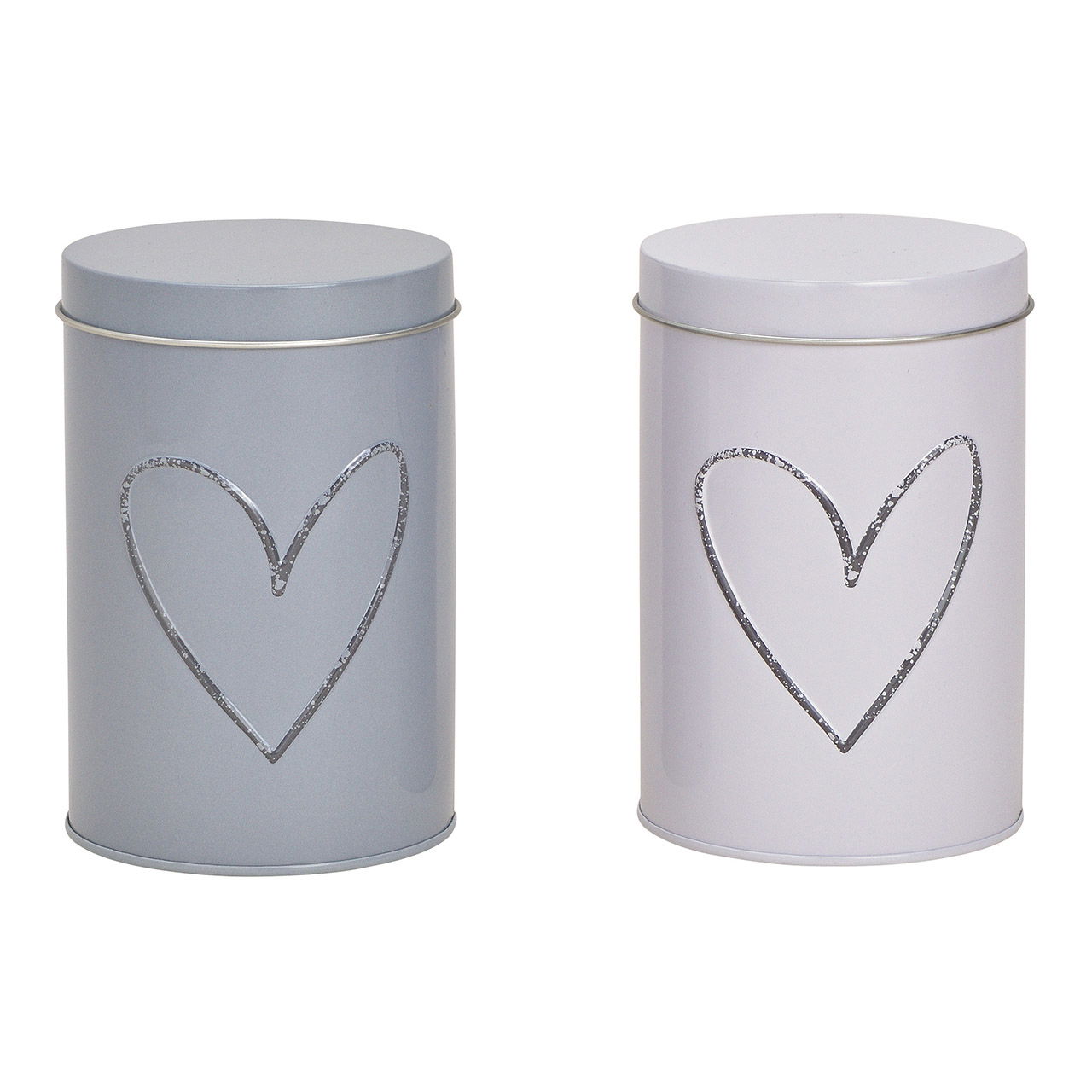 Caja decoración corazón de metal blanco, gris 2 pliegues, (A/A/P) 8x13x8cm Caja decoración corazón de metal blanco, gris 2 pliegues, (A/A/P) 8x13x8cm