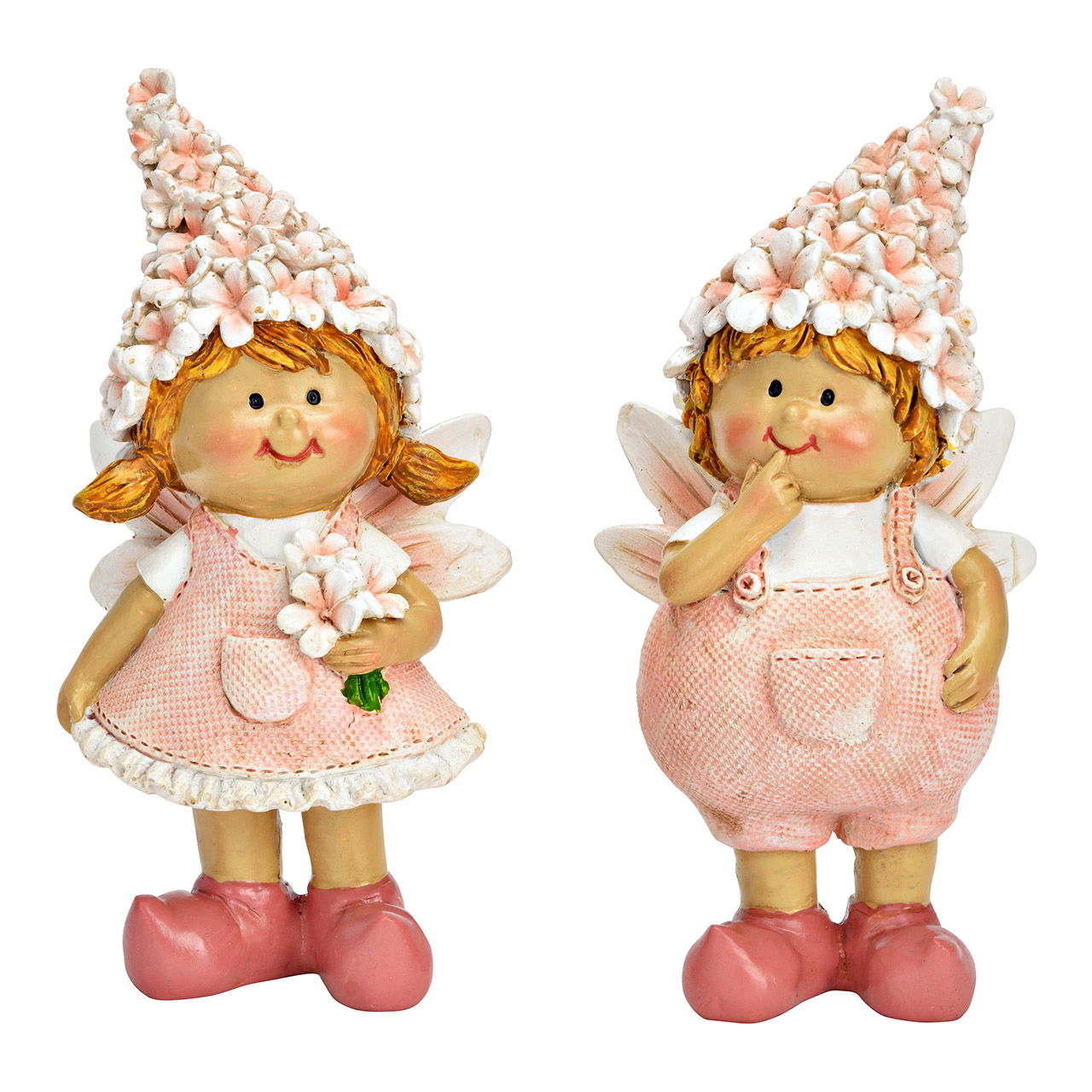 Fee Blumen Dekor aus Poly, 2-fach, Pink/Rosa (B/H/T) 7x14x4cm Fee Blumen Dekor aus Poly, 2-fach, Pink/Rosa (B/H/T) 7x14x4cm