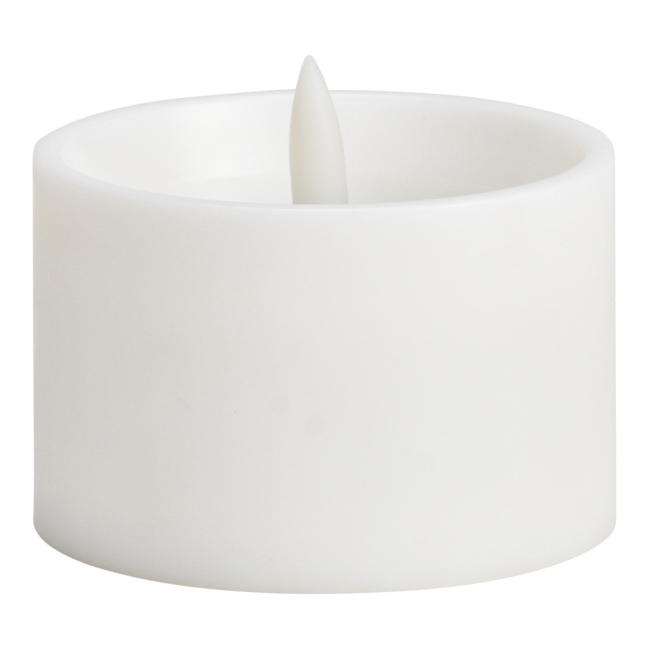 LED Outdoor Kerze aus Kunststoff mit Timer, Weiß (B/H/T) 8x6x8cm, exklusive 2xAA