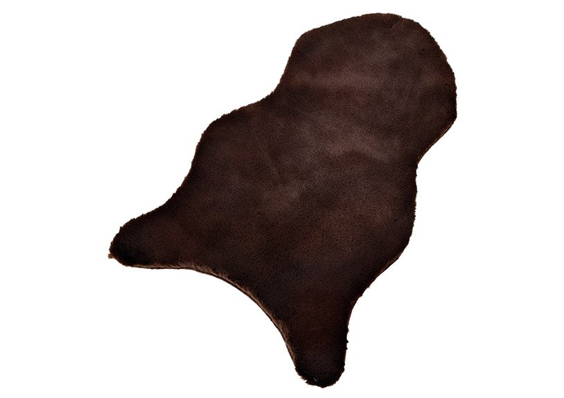 Konijnenbont kunstbont van polyester bruin (w/h/d) 80x50x2cm