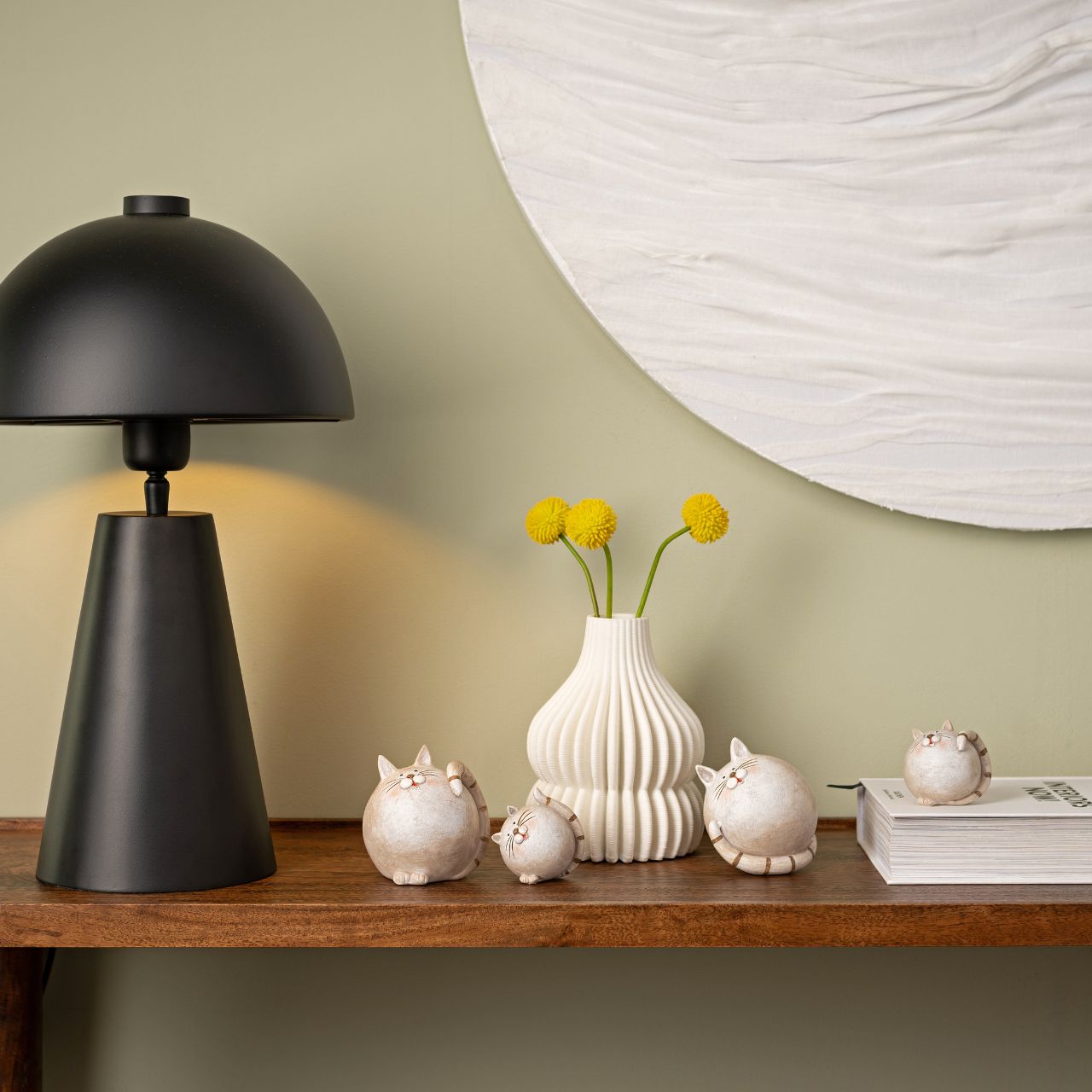 Katze aus Poly natur 2-fach, (B/H/T) 8x9x8cm Katze aus Poly natur 2-fach, (B/H/T) 8x9x8cm