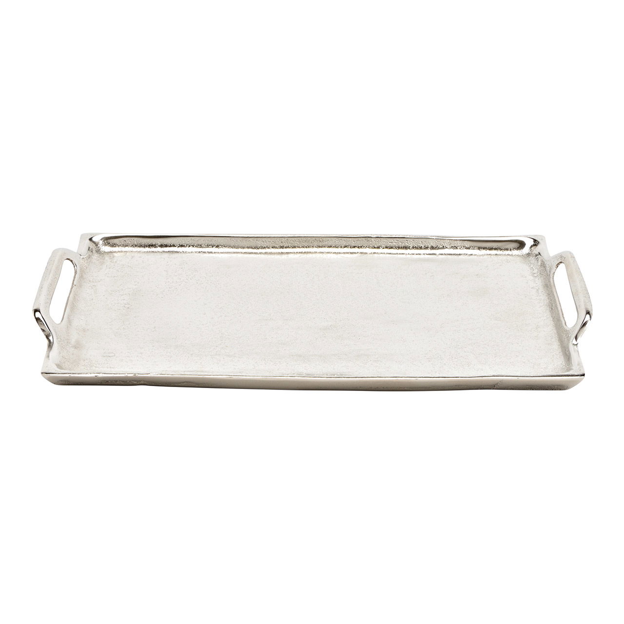 Tray with handle metal silver (W/H/D) 30x2,5x18cm