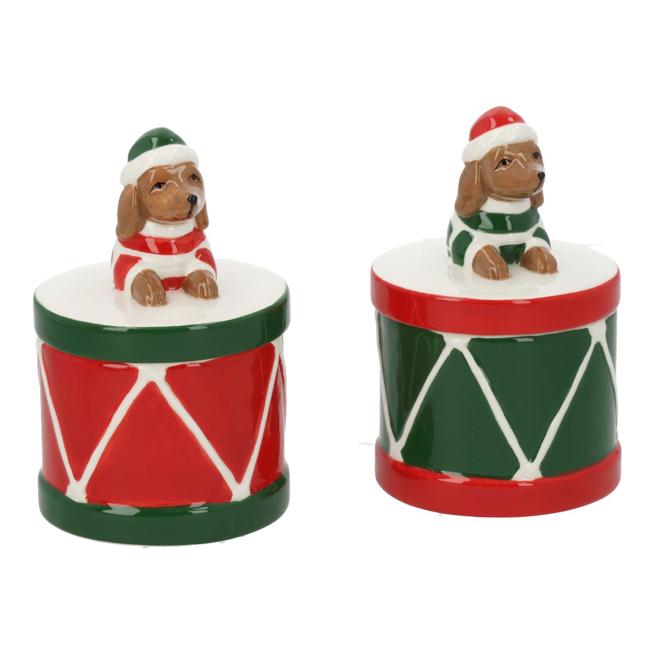 Boîte chien en céramique multicolore 2 fois assortie (L/H/P) 8x13x8cm Figur, Baby, Person