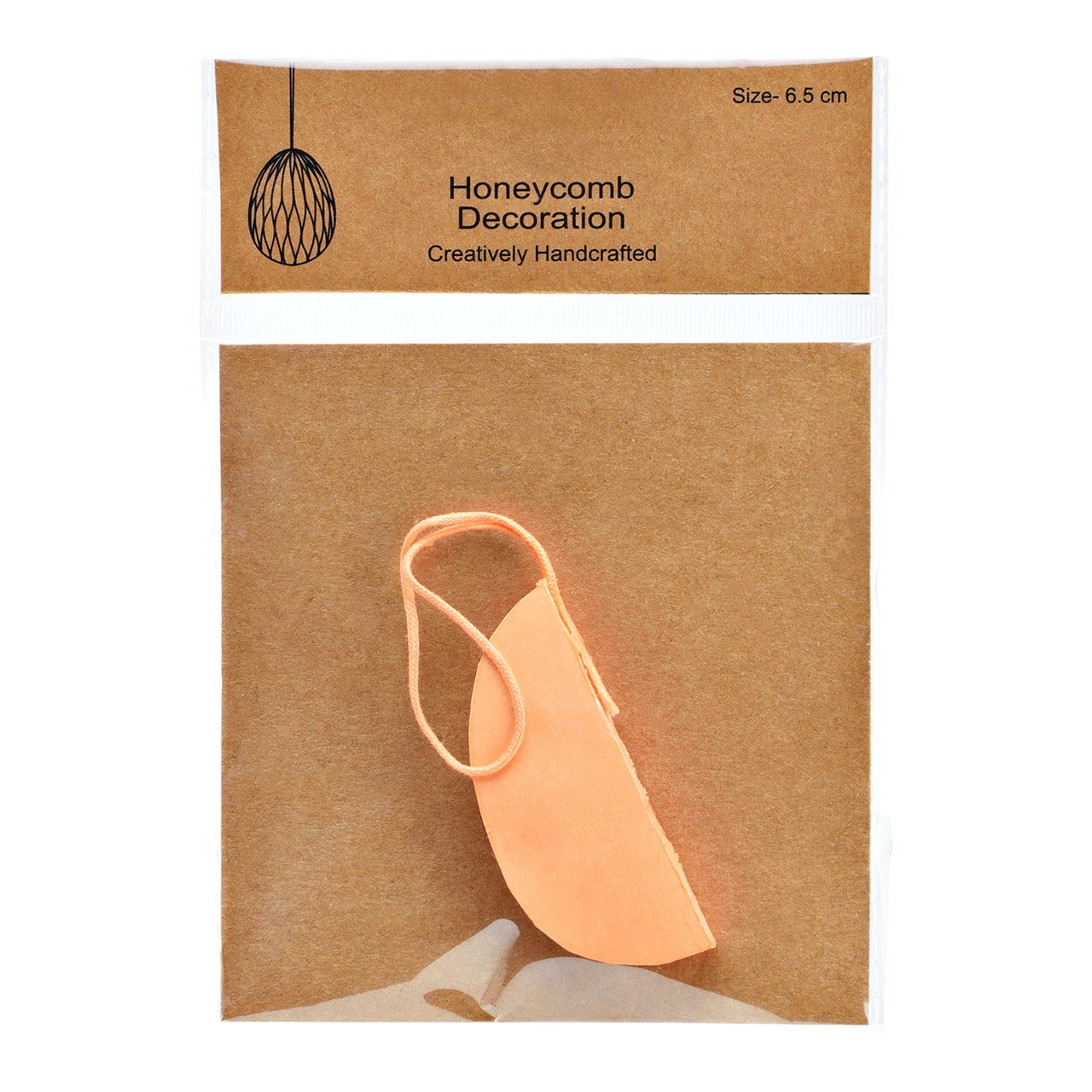 Hänger Honeycomb Osterei aus Papier/Pappe peach (B/H/T) 6x6x6cm