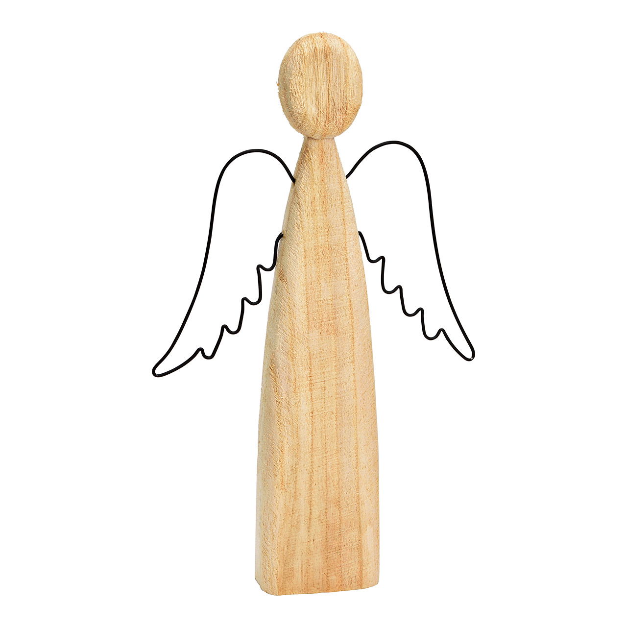 Angel made of wood/metal, natural (W/H/D) 22x36x4cm Zubehor, Formelle Kleidung, Krawatte, Besteck