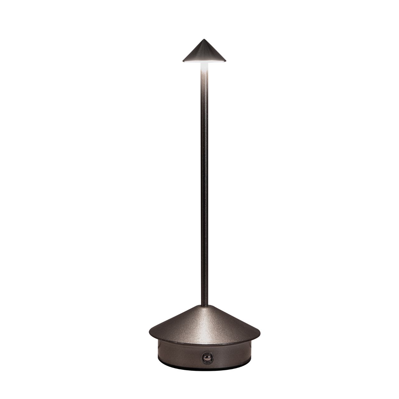 Tischlampe wiederaufladbar W.W dimmbar 11x30,5cm Matt Anthrazit USB inkl. LED, Lampen, Tischleuchte, Standleuchte, Nickelgrau