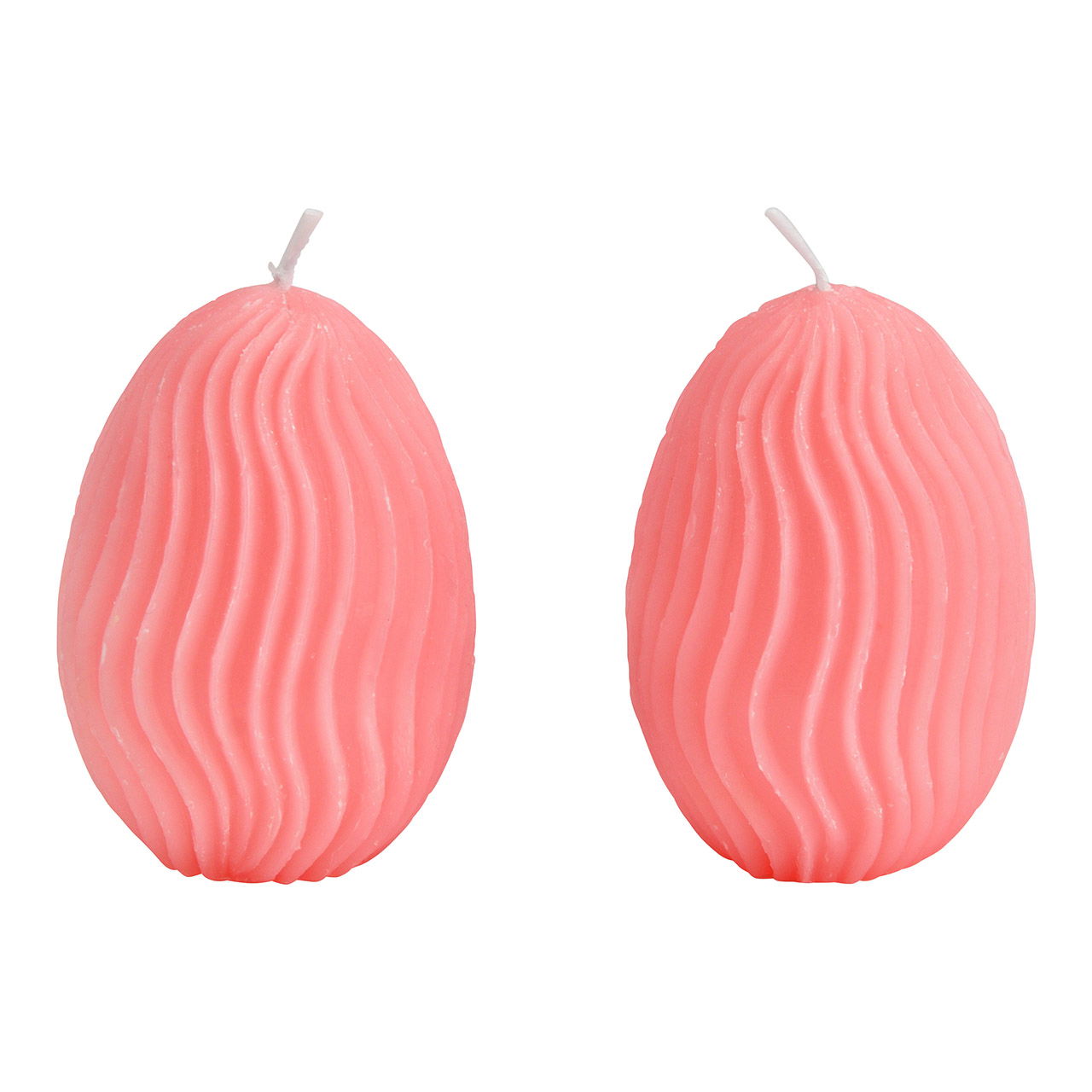 Kerzen Osterei 3D gestreift aus Wachs (Brenndauer ca. 3 Std), 6er-Set, Pink (B/H/T) 5x6x5cm Kerzen Osterei 3D gestreift aus Wachs (Brenndauer ca. 3 Std), 6er-Set, Pink (B/H/T) 5x6x5cm