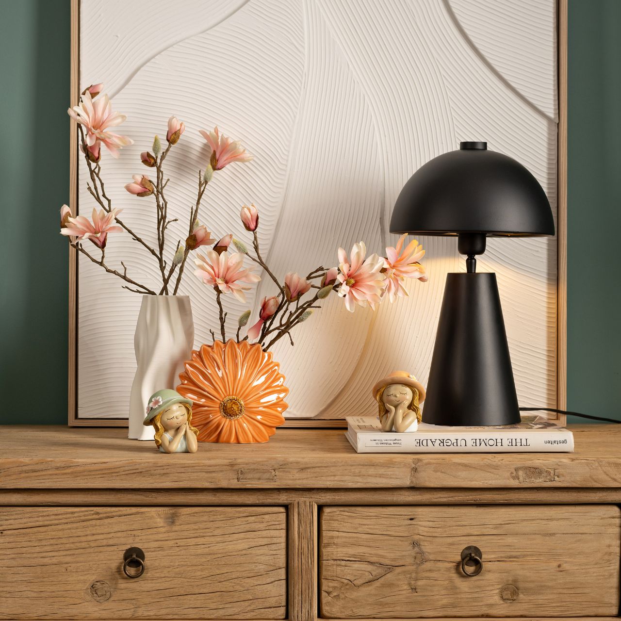 Figur Mädchen mit Hut aus Poly, 2-fach, Grün/Braun (B/H/T) 8x9x7cm Figur Mädchen mit Hut aus Poly, 2-fach, Grün/Braun (B/H/T) 8x9x7cm