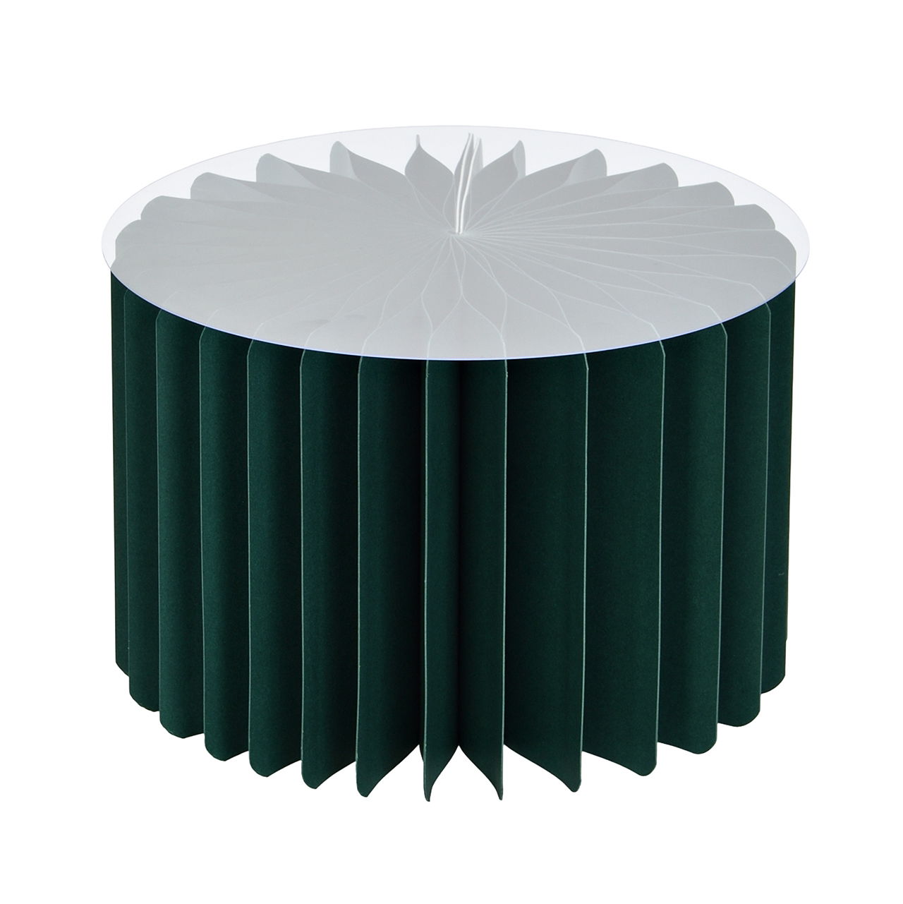 Honeycomb table made of paper/cardboard green (W/H/D) 30x20x30cm Moebel, Tabelle, Tischdecke, Kaffeetisch