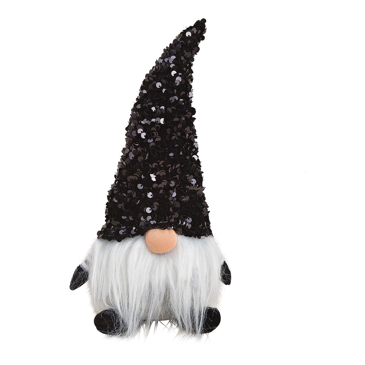 Gnome made of textile gray, black (W/H/D) 14x29x11cm