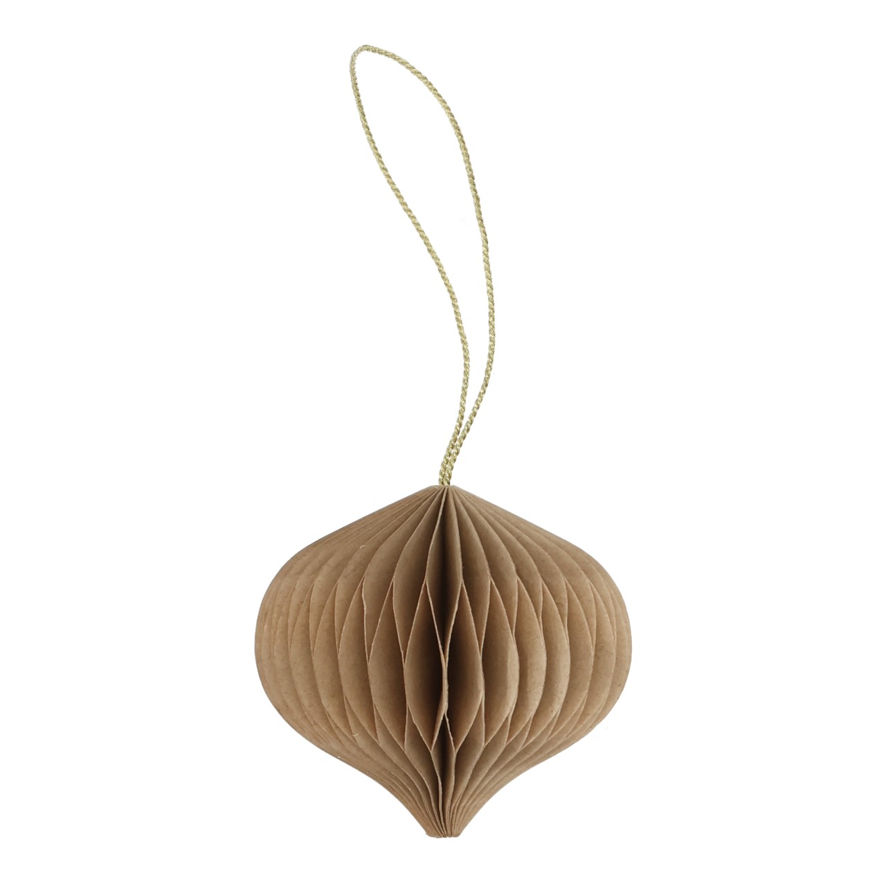 Papierornament, Kugel | Papier, Hängedeko, Raffadedekoration, Beige, Papierkugel, Ornament, Hängeobjekt, Kugel, Karton