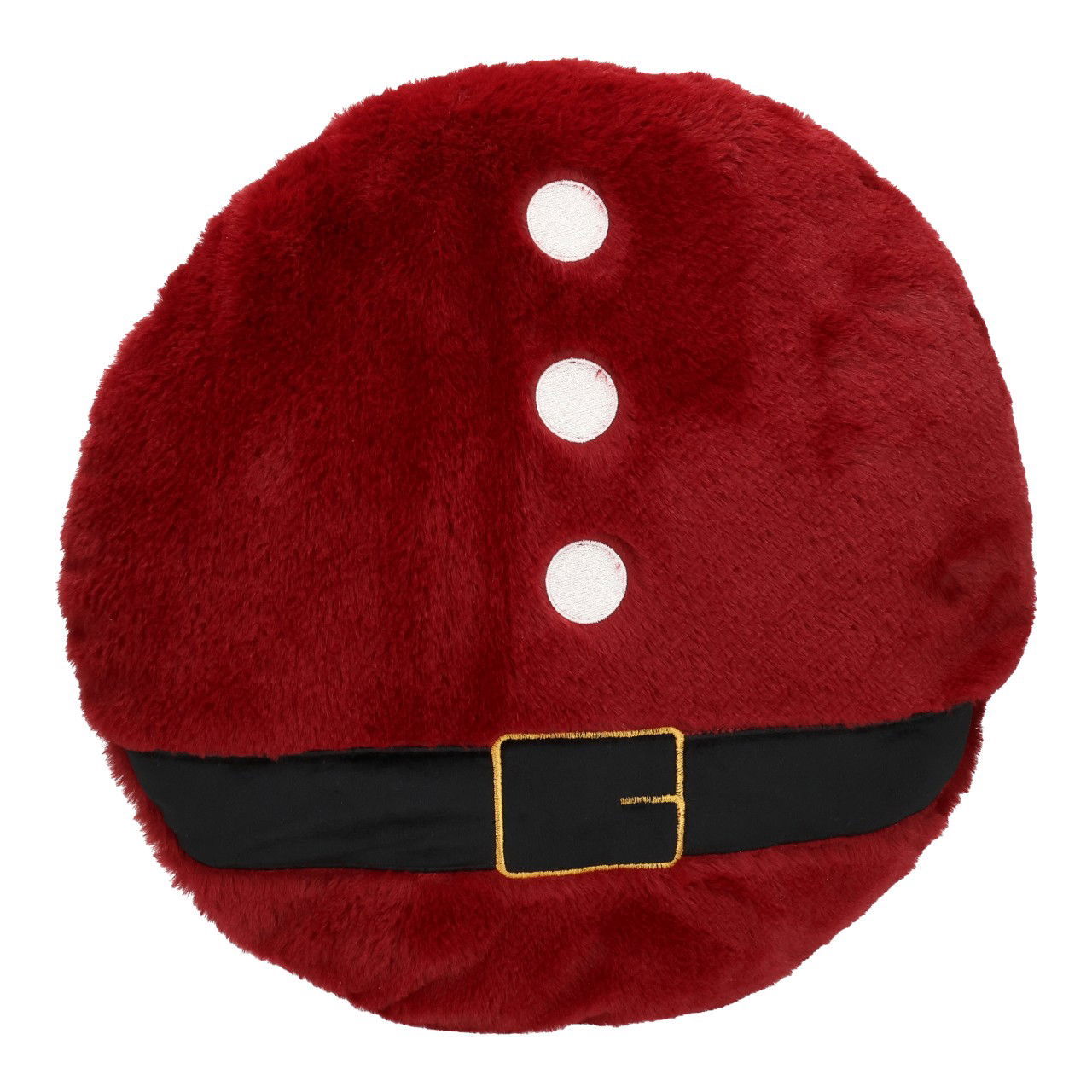 Kissen Weihnachtsmann aus Polyester Rot (B/H/T) 32x32x10cm Dekoration für Zuhause, Plüsch, Hut, Fußball, Mütze