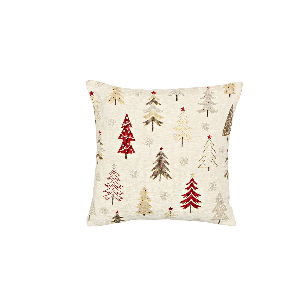 Kissenbezug Tannenbaum Dekor aus Textil, Beige (B/H) 45x45cm mit Reißverschluss