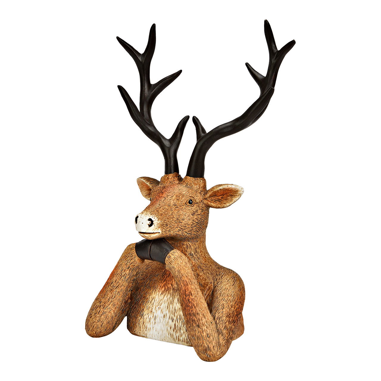 Figur Hirsch aus Poly, Braun (B/H/T) 16x25x12cm