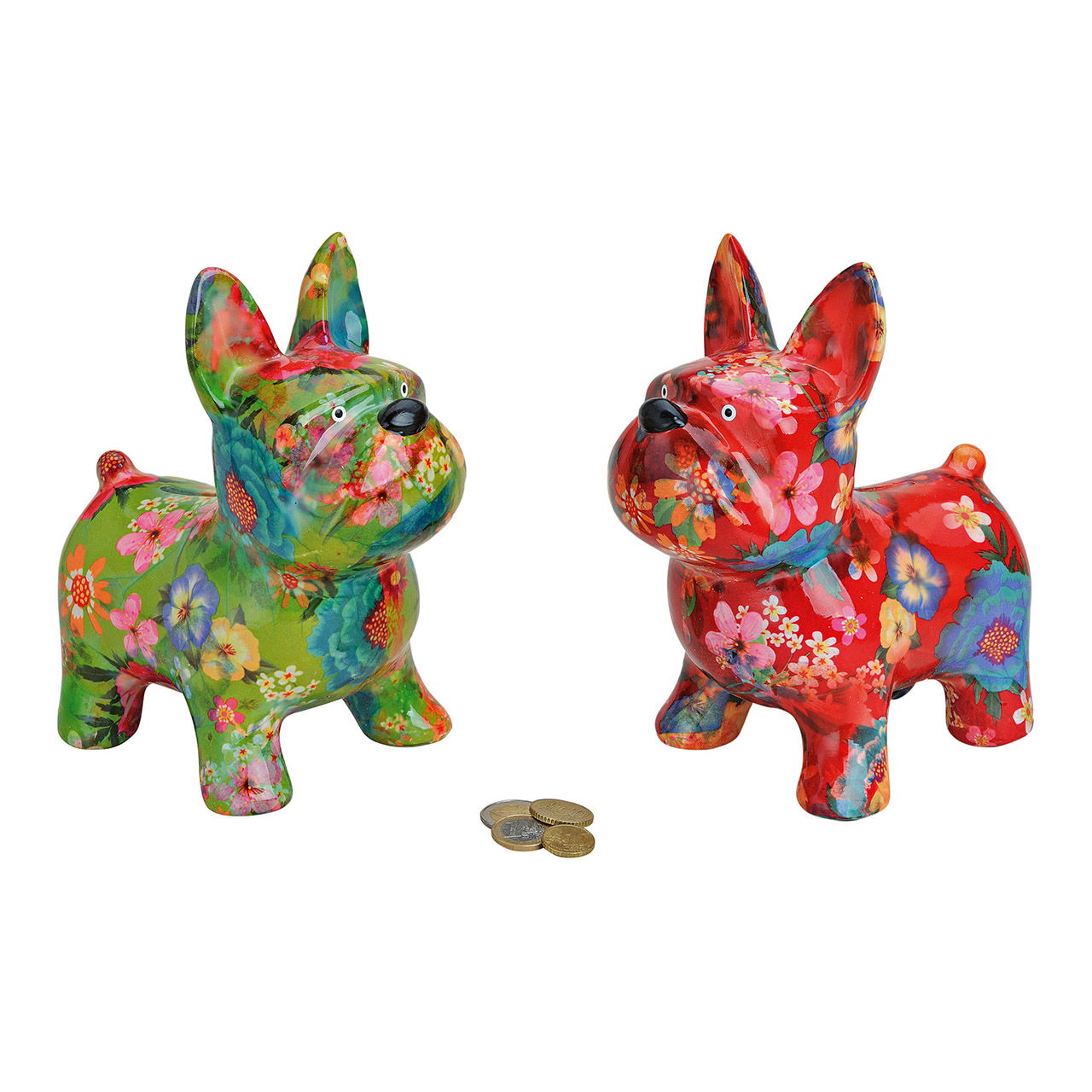 Cane salvadanaio/fiori in ceramica, 2 colori assortiti, L17 x P11 x H20 cm Cane salvadanaio/fiori in ceramica, 2 colori assortiti, L17 x P11 x H20 cm