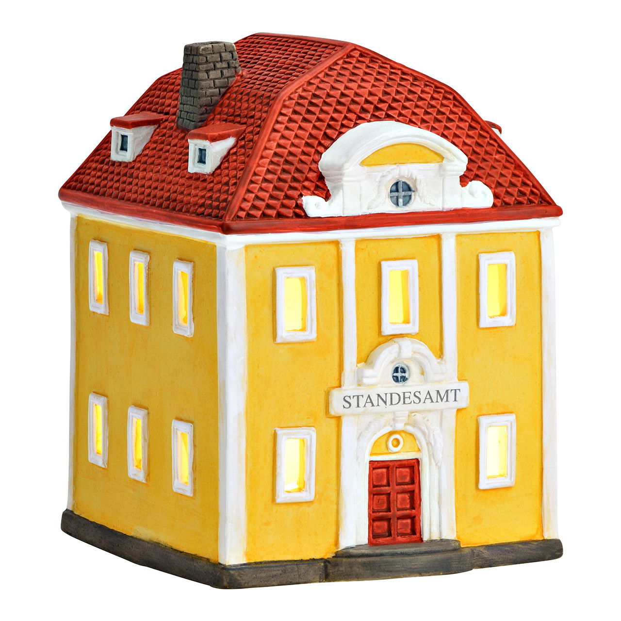 Casa de luz Wurm oficina de registro de porcelana, amarillo/rojo (A/A/A) 12x16x14cm Casa de luz Wurm oficina de registro de porcelana, amarillo/rojo (A/A/A) 12x16x14cm