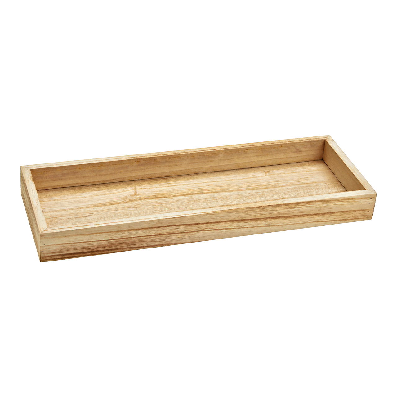 Vassoio decorativo in legno naturale (L/H/D) 40x4x14cm