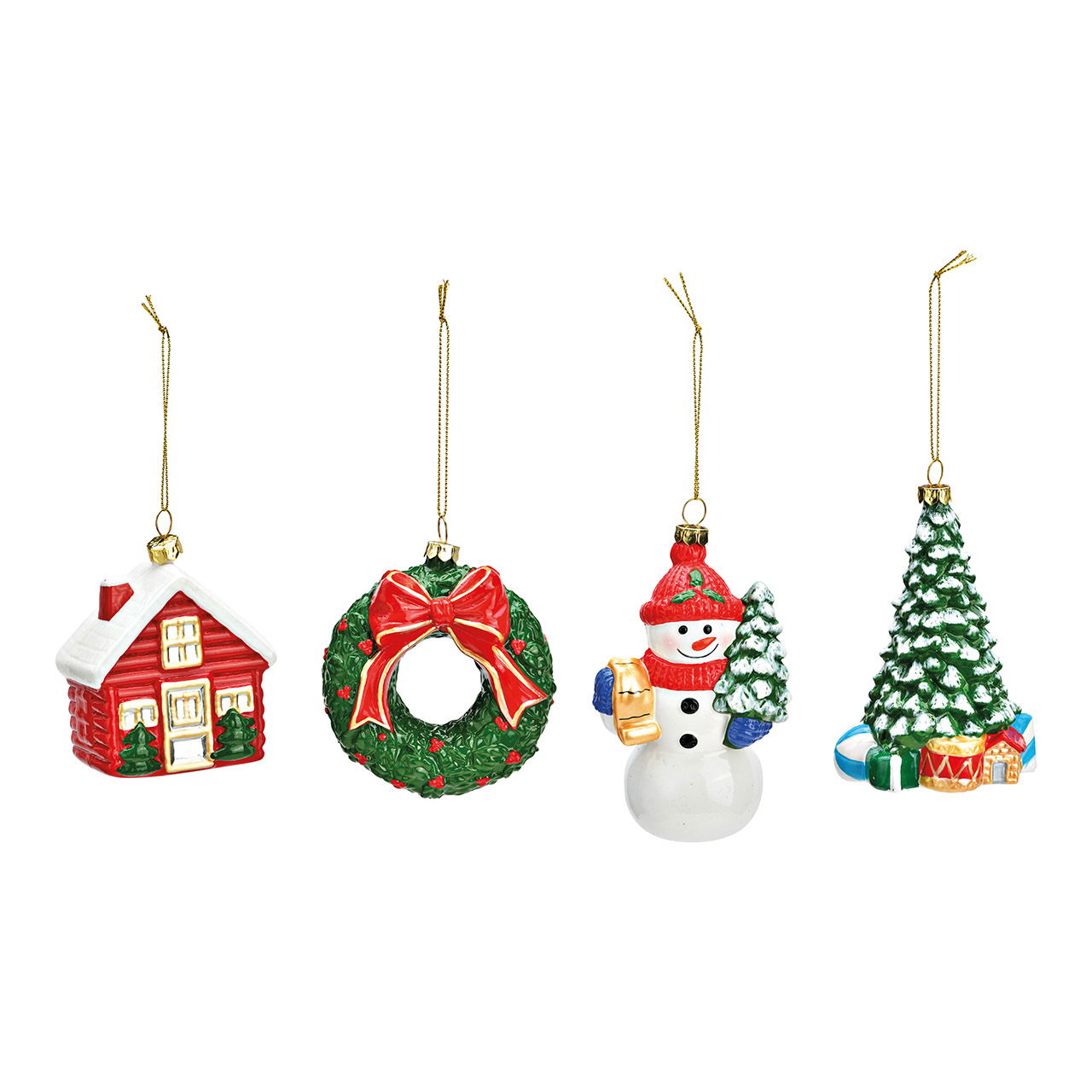 Weihnachtshänger Winterszene aus Kunststoff, 4-fach, Bunt (B/H/T) 8x13x8cm Weihnachtshänger Winterszene aus Kunststoff, 4-fach, Bunt (B/H/T) 8x13x8cm