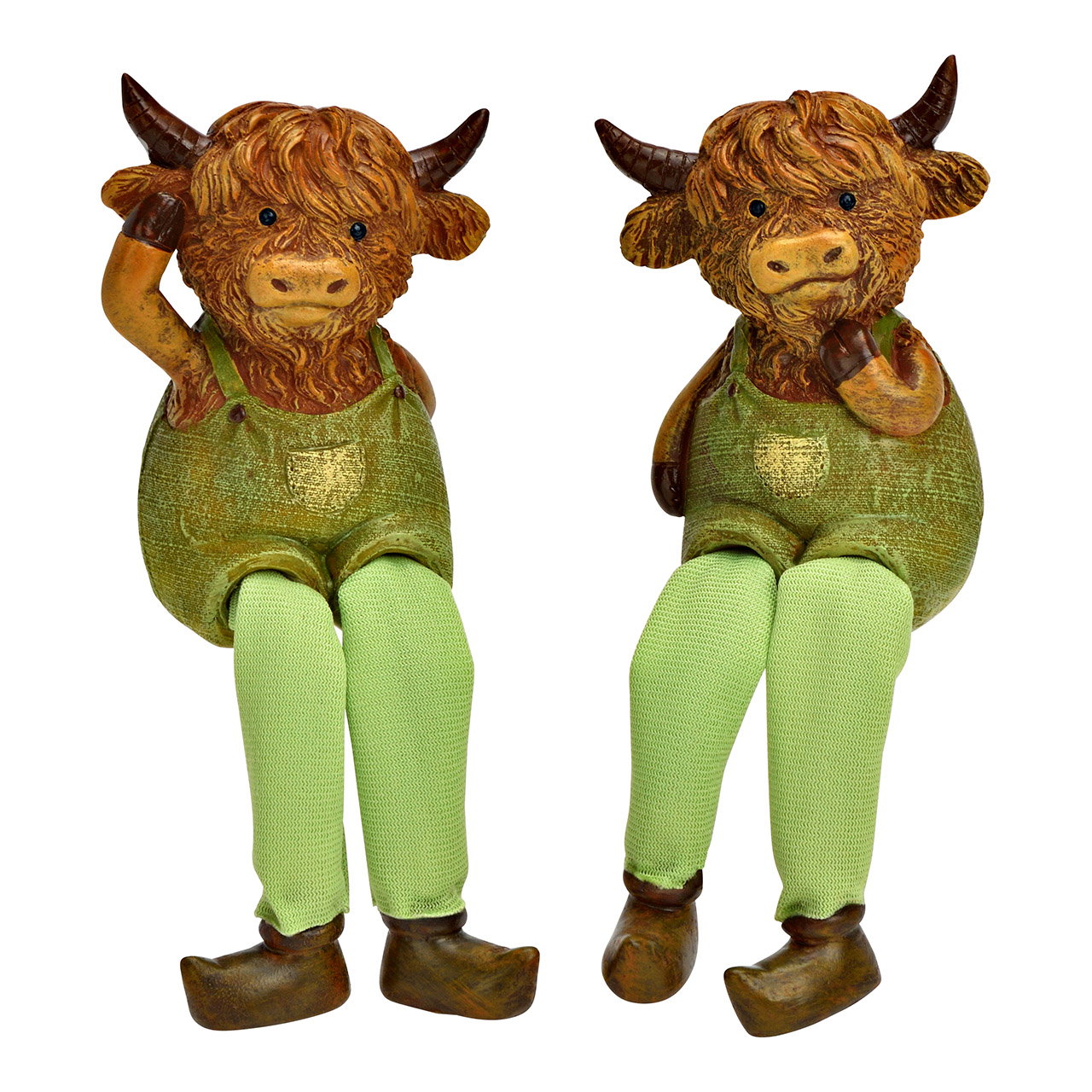 Schottische Highland Hirsch Wandkunst Braun Grün Gerahmt Bild