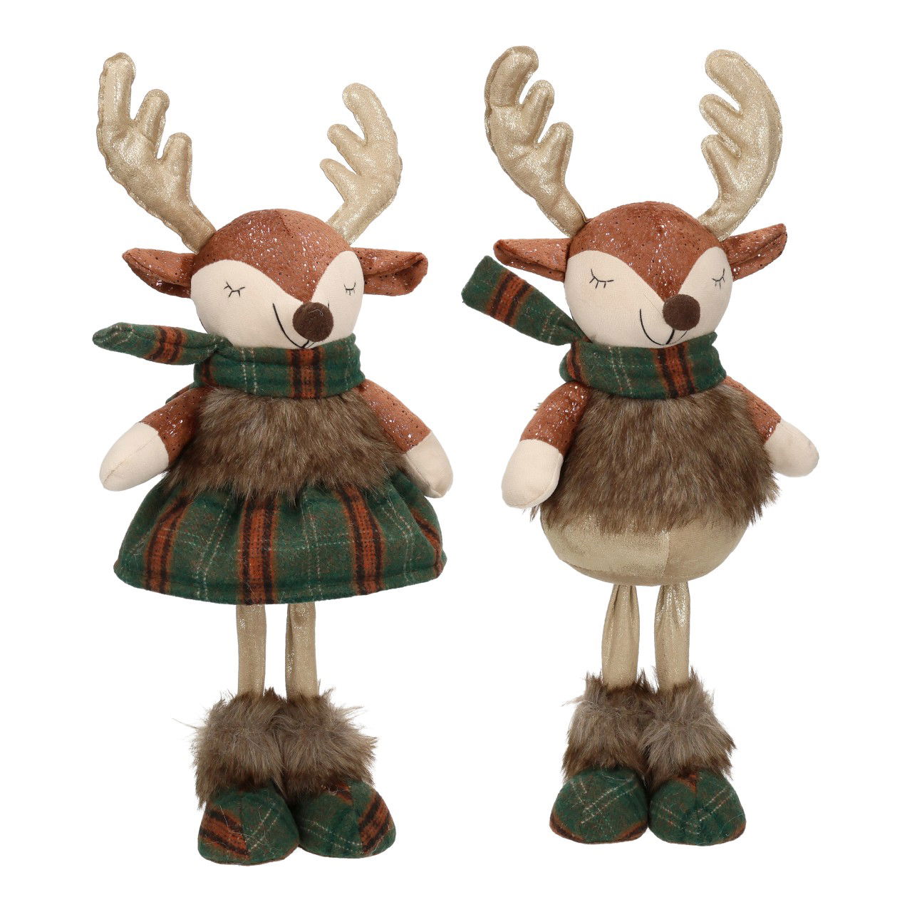 Elch aus Textil Braun 2-fach (B/H/T) 18x45x15cm Spielzeug