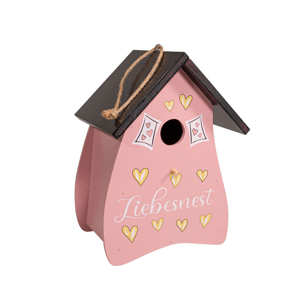 Nistkasten, Holz, 16,5x14x22,5cm, 1  Stck, pink Leute, Person