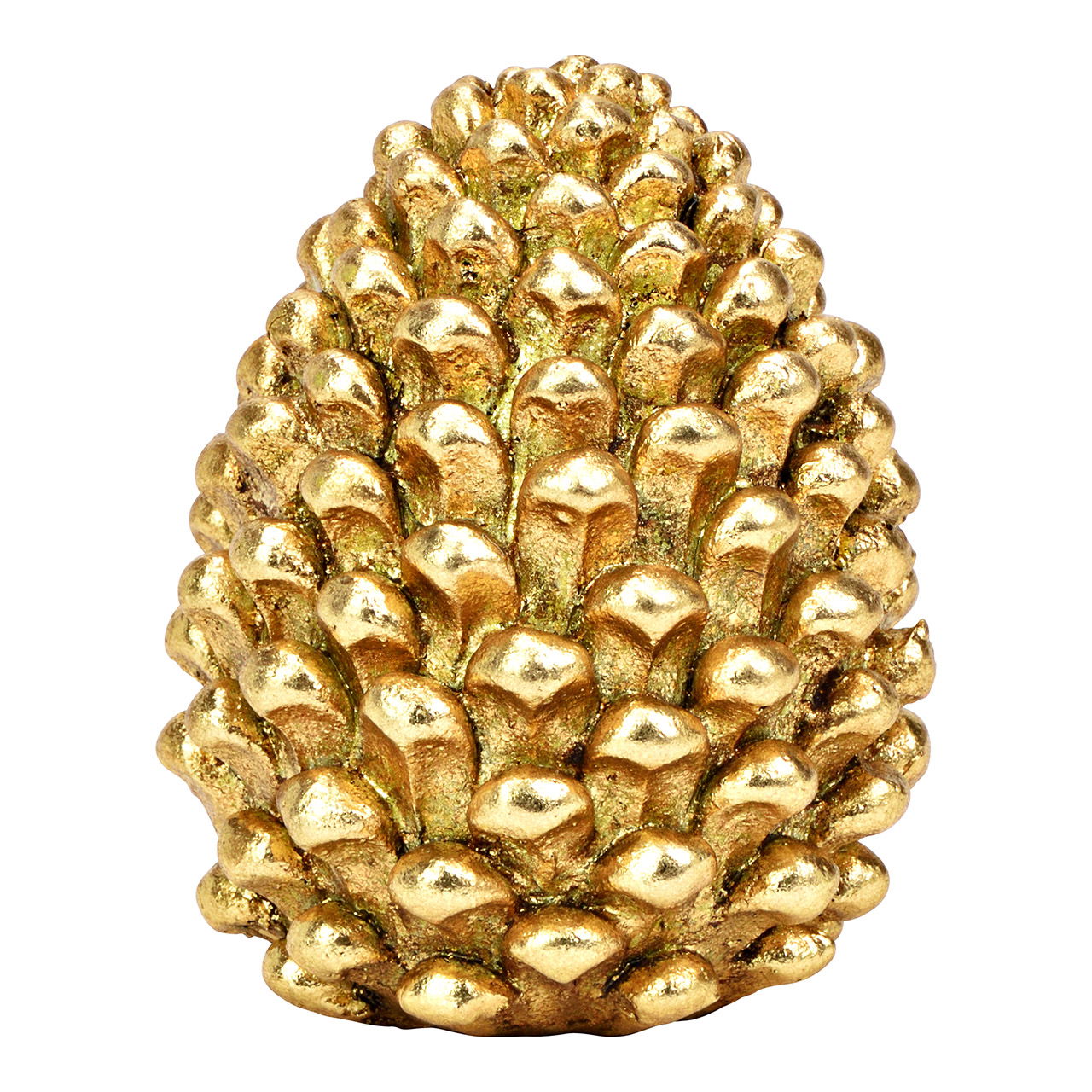 Figurita cono de abeto, dorada (A/A/P) 7x9x7cm Figurita cono de abeto, dorada (A/A/P) 7x9x7cm