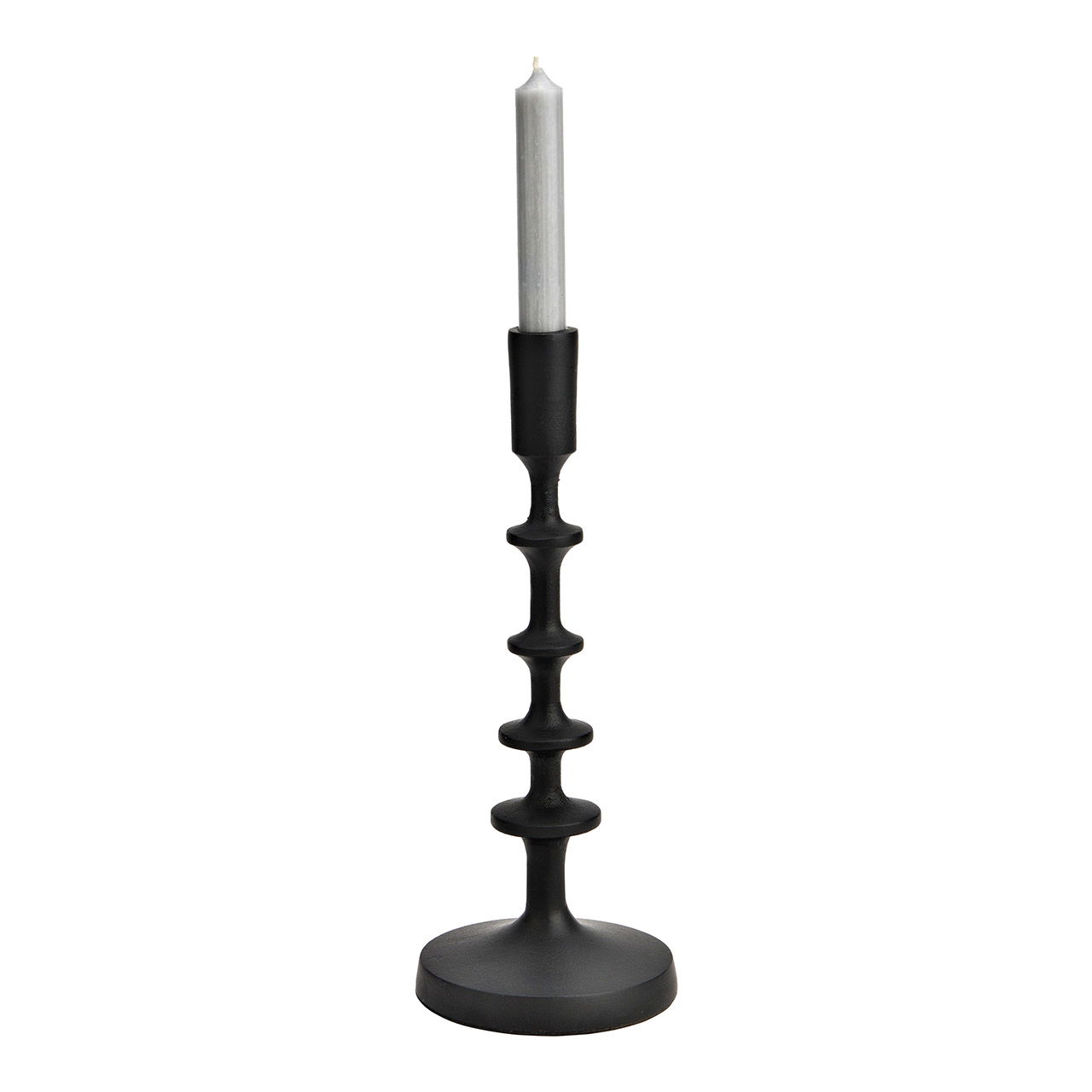 Black metal candle holder (W/H/D) 12x32x12cm Black metal candle holder (W/H/D) 12x32x12cm